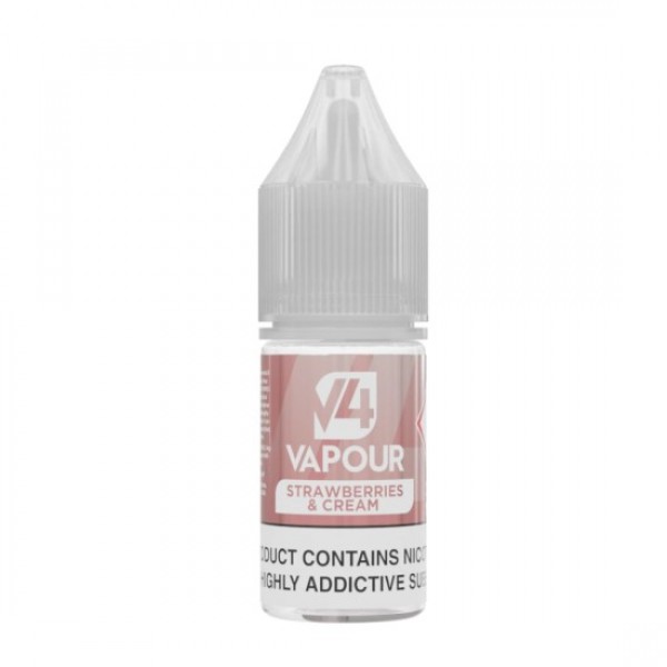 V4 VAPOUR Eliquid STRAWBERRIES & CREAM 5-PACK