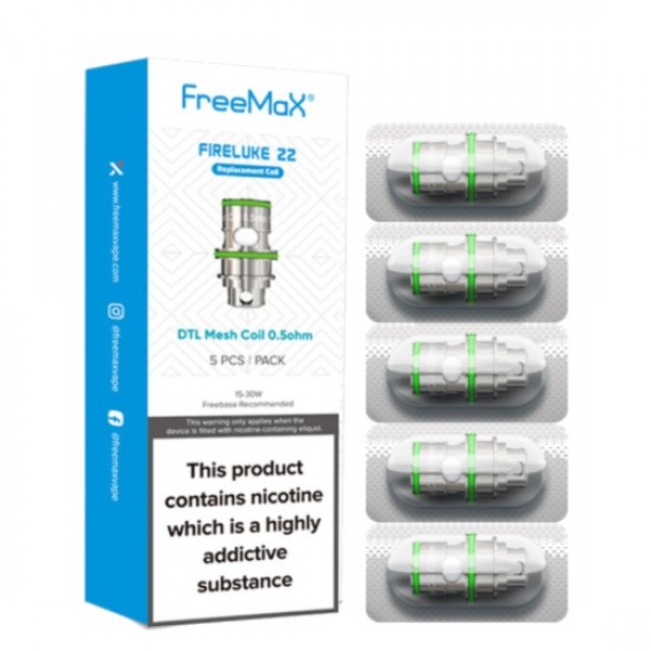 FREEMAX FIRELUKE 22 MESH VAPE COILS 5PCS