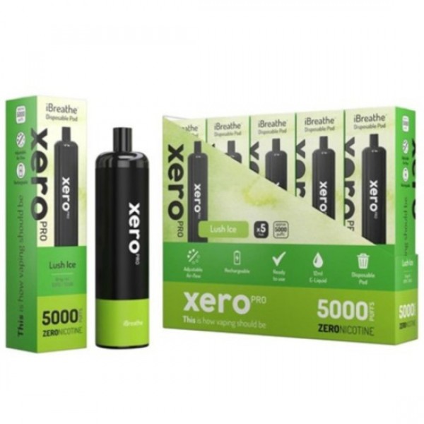 iBreathe XERO PRO ZERO Nicotine Disposable Vape Kit 5000 Puffs