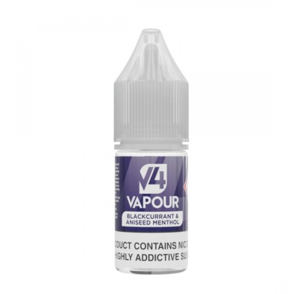 V4 VAPOUR Eliquid BLACKCURRANT & ANISEED MENTHOL 5-PACK