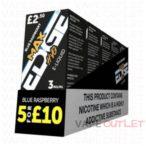 EDGE MAX Eliquid BLUE RASPBERRY 3MG 10ml