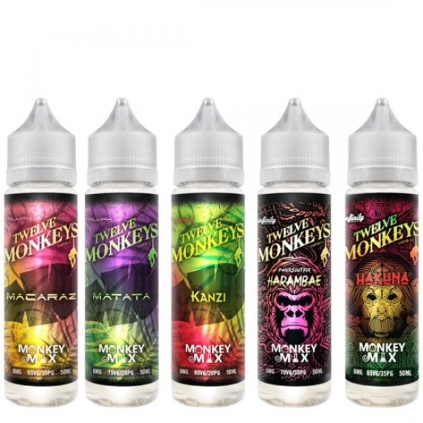 Twelve Monkeys Eliquid Shortfills 60ml